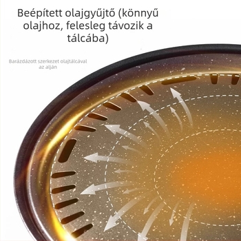Grilllemez - Gömb alakú ötvözetből készült BBQ serpenyő, multifunkcionális, Koreai stílus