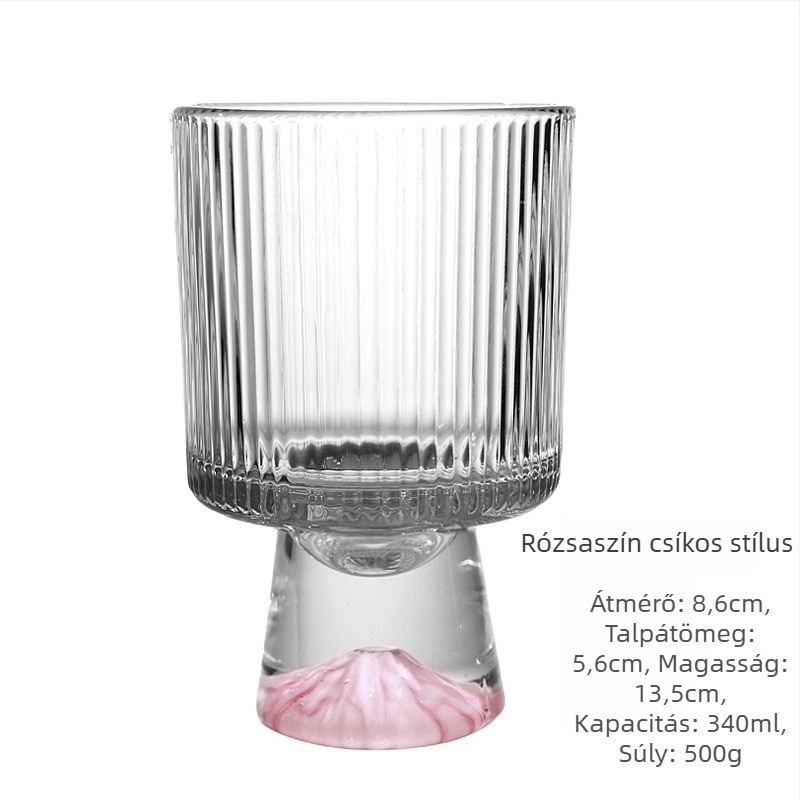 Magas desszert pohár joghurt, fagylalt, milkshake és mousse számára; egyszerű üveg, kör alakú, egy rétegű; logó nyomtatás lehetséges; testreszabás elérhető; papírdobozos csomagolás