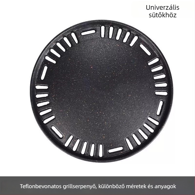 Alumínium ötvözetű Maifan-kő grilllap, tapadásmentes, koreai stílusú, hordozható