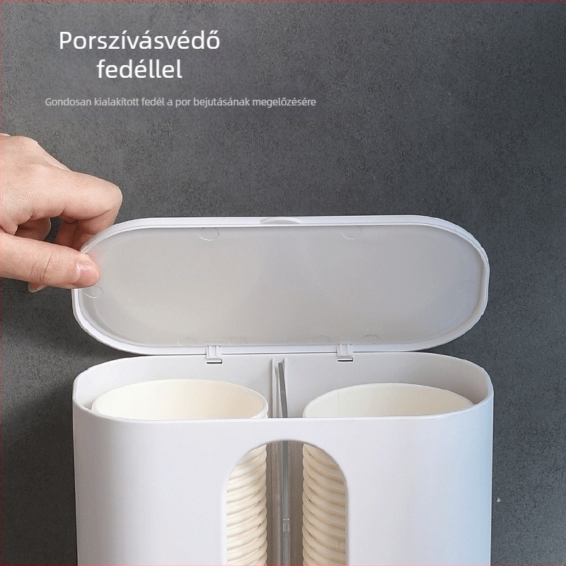 Dream Friends pohártartó — PP anyag, fúrás nélkül, falra szerelhető, egyszerű stílus