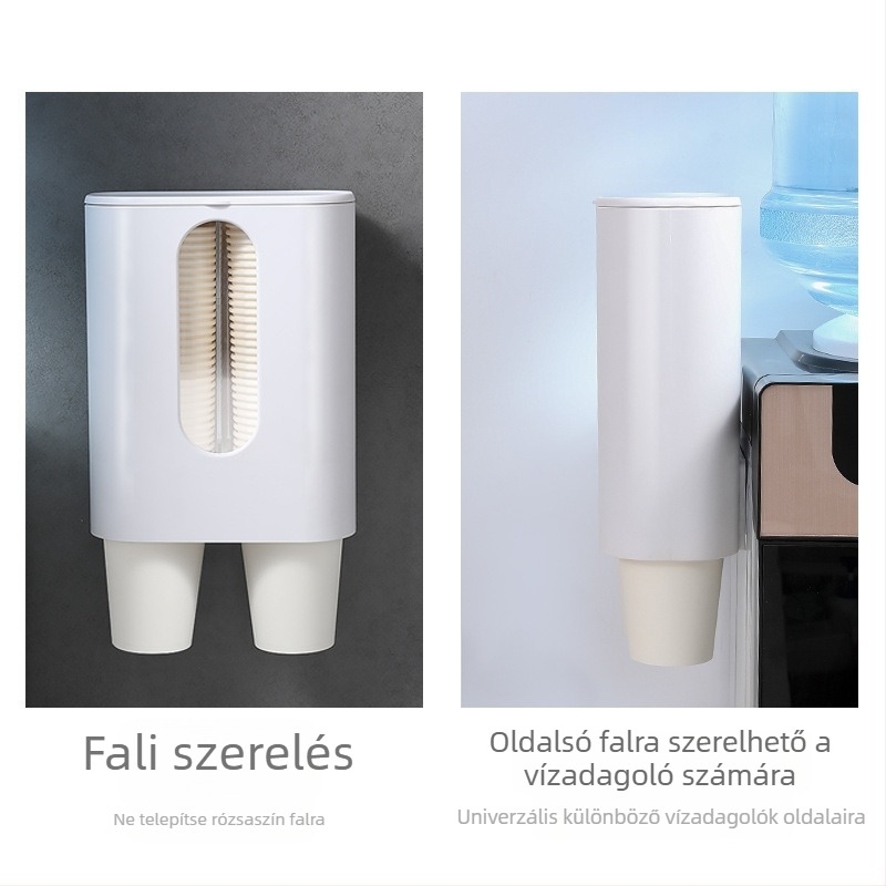 Dream Friends pohártartó — PP anyag, fúrás nélkül, falra szerelhető, egyszerű stílus