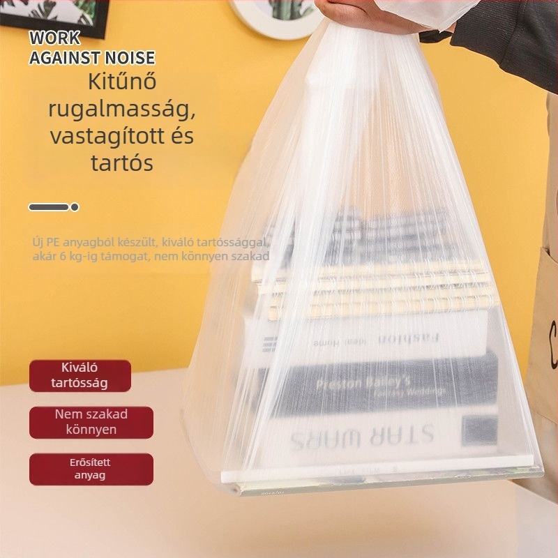 Egyszer használatos, vastagított polietilén asztalterítő körkörös és téglalap alakú asztalokhoz; modern minimalista stílus; nem biológiailag lebomló; ideális bankettekhez, éttermekhez és otthoni használatra.