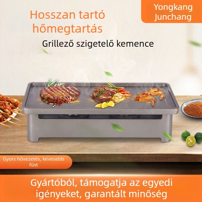 Barbecue tálca — alumínium, négyszögletes, testreszabható, modern minimalista stílus