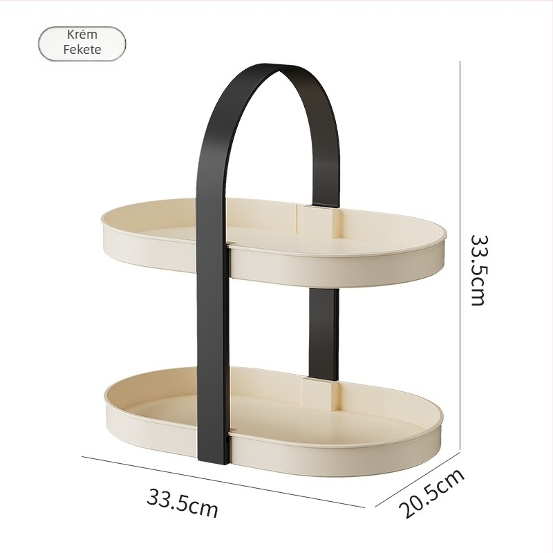 Műanyag pohártartó állvány, több szintes tárolás, modern minimalista design, 650 g