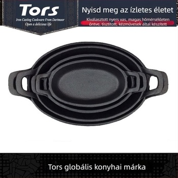 Toler bevonat nélküli öntöttvas lapos serpenyő, modell 19.5-30, alja öntöttvas, testét nyersvas, mélység 3-4.5 cm