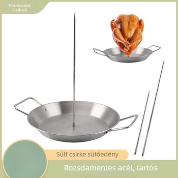 Függőleges BBQ grilllemez - Rozsdamentes acél, kör alakú, 461.2 g, Eredet: Yangjiang, Folyamat: elektroplakálás, hideg hengerlés