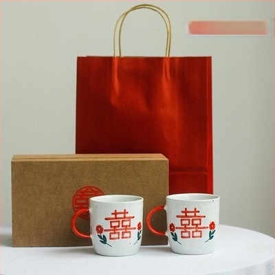 Kézzel készített rusztikus kerámia étkészlet tálakkal, poharakkal és kanalakkal – testreszabható esküvői ajándék