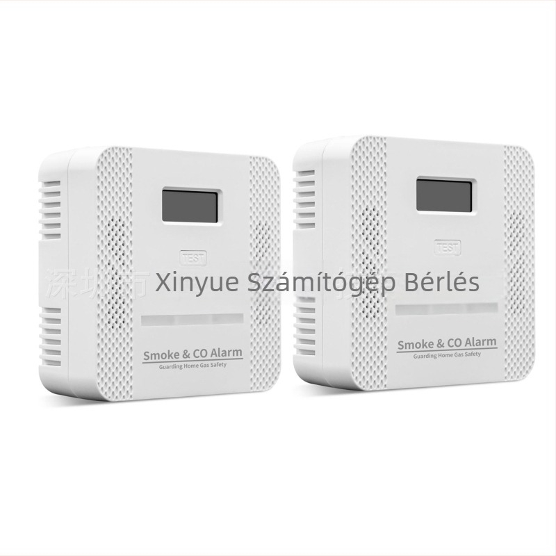 2-in-1 CO és füstérzékelő, vezeték nélküli, 360° észlelés, mennyezetre szerelhető, modell XY-S510COM