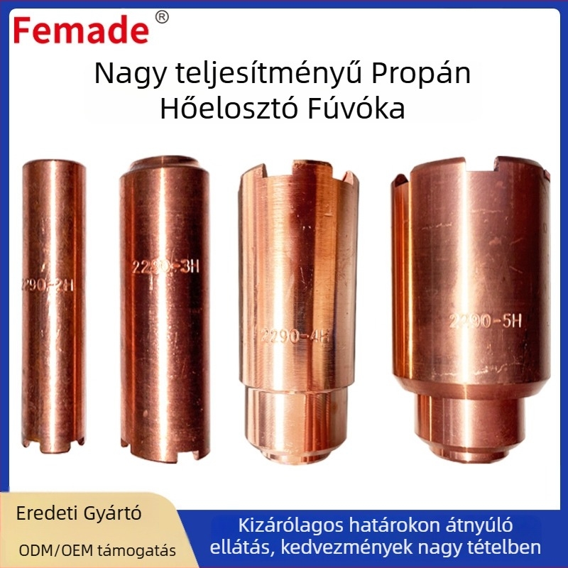 Propán-gázvágáshoz használható melegítő fúvóka, 2290-es sorozat, réz-sárgaréz kivitel, standard típus