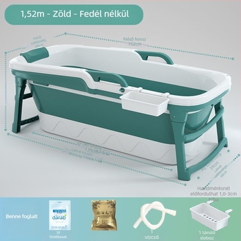 Felnőtt Fürdőkáda, hosszú, vastagított műanyagból, fürdéshez és gőzöléshez, állandó hőmérséklet, nem összecsukható