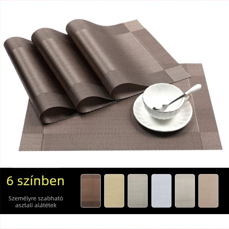 Étkezési alátét (vízálló, égési sérülések elleni védelem, PVC, négyszögletes, modern egyszerű stílus)