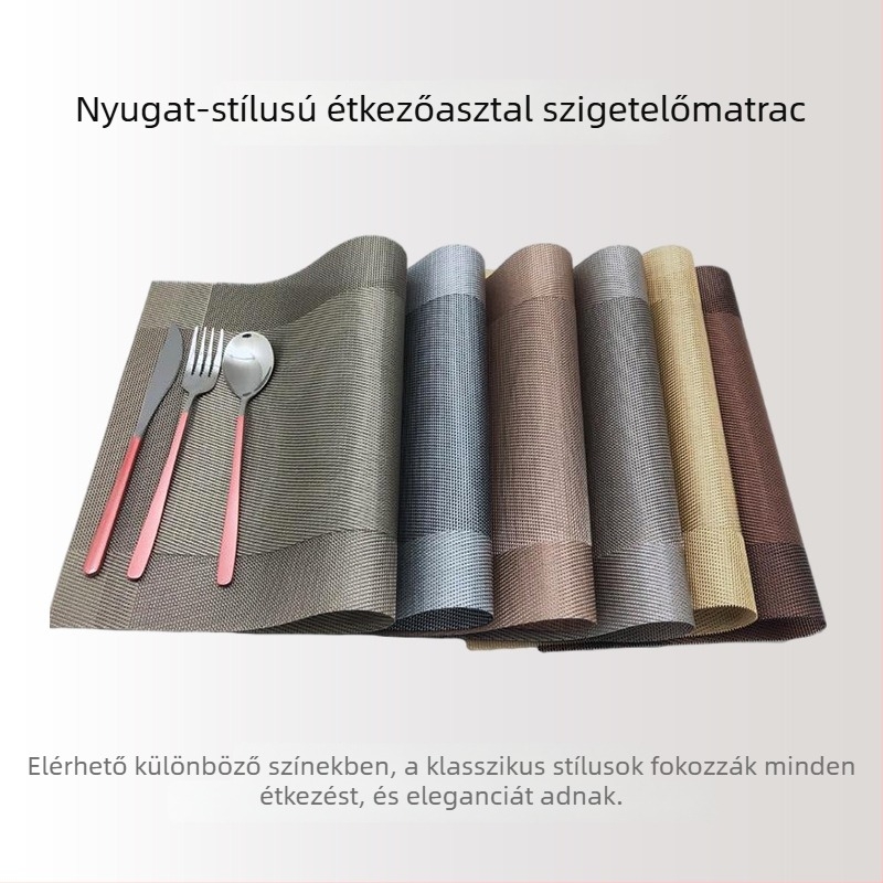 Étkezési alátét (vízálló, égési sérülések elleni védelem, PVC, négyszögletes, modern egyszerű stílus)