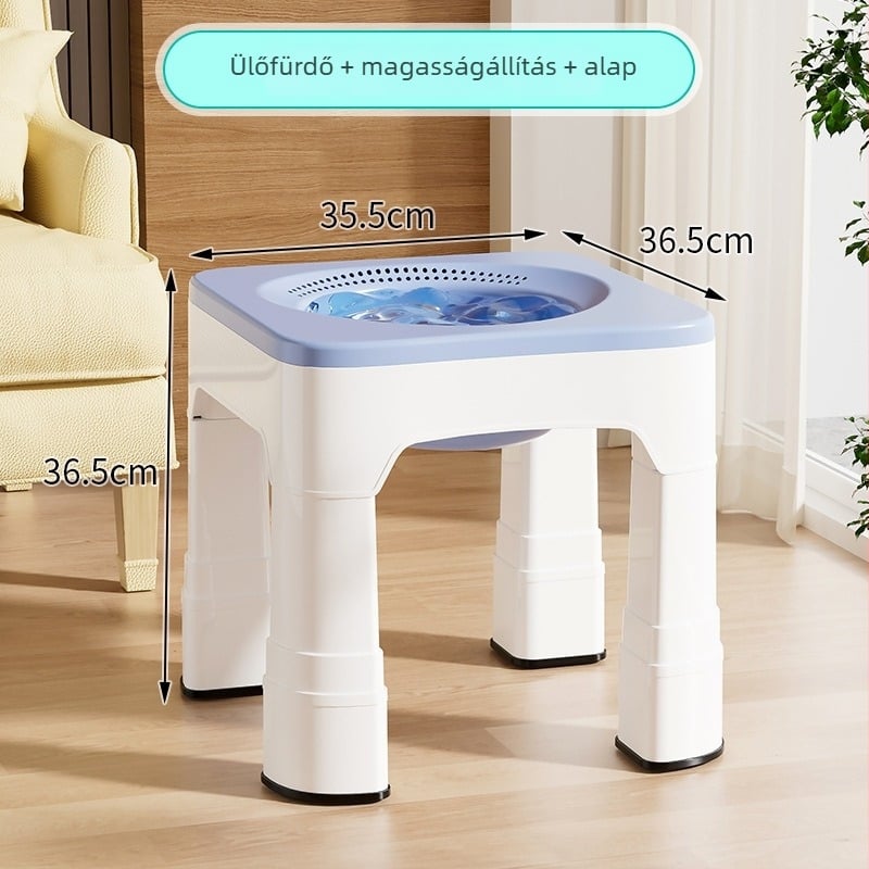 Műanyag ülőfürdő hemorroidok és prosztata ápolására, magasított kialakítású merülő készülék felnőtteknek