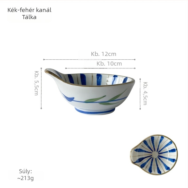 Porcelán étkészlet – mikrohullámú sütőben használható, japán stílus, változatos minták, aláglazúros szín