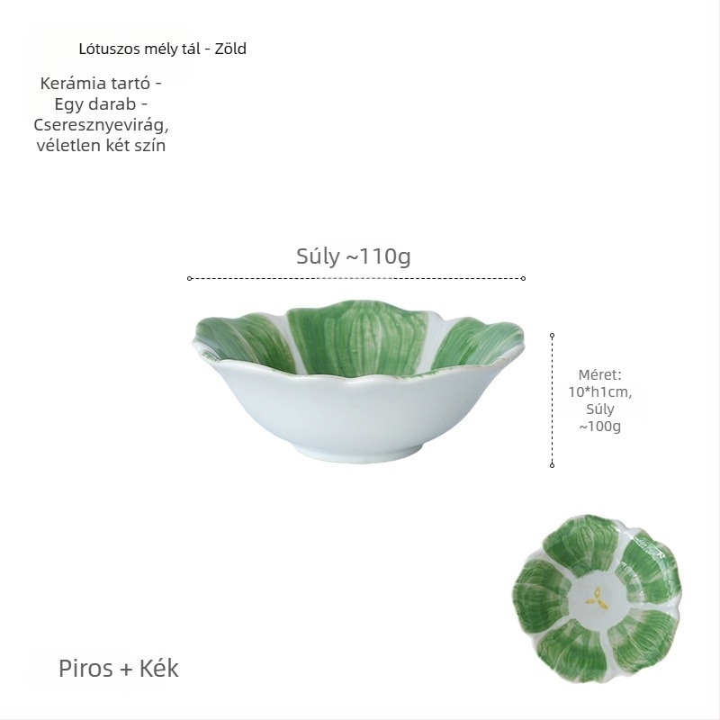Porcelán étkészlet – mikrohullámú sütőben használható, japán stílus, változatos minták, aláglazúros szín