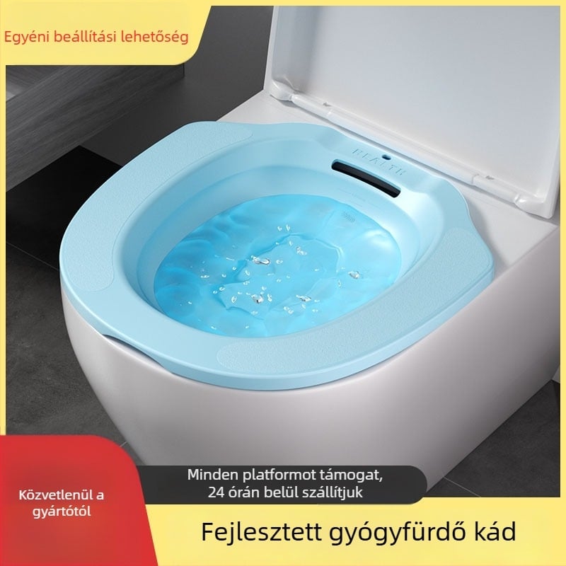 Hemorroid ülőfürdőszék – műanyag, fürdőzéshez, szabvány káddal kompatibilis, nem importált