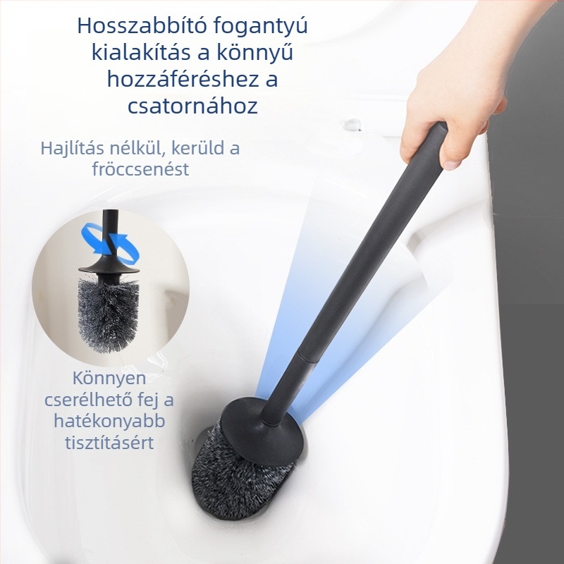 WC-kefefej – cserélhető, háztartási használatra; műanyag; 200 g; Blue wood