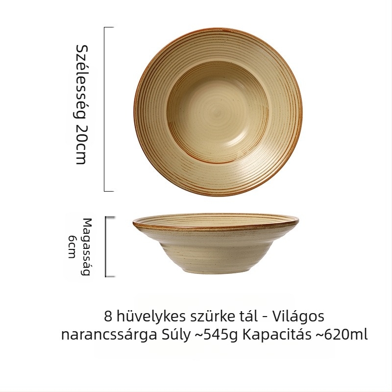 Porcelánból készült japán stílusú, kerek formájú tál, mikrohullámú sütőben használható.