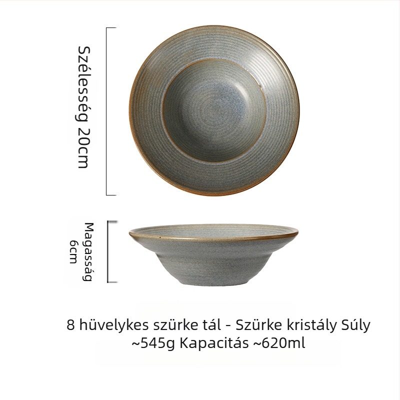 Porcelánból készült japán stílusú, kerek formájú tál, mikrohullámú sütőben használható.
