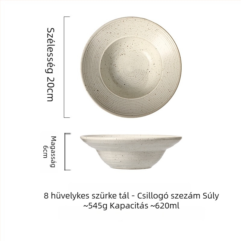 Porcelánból készült japán stílusú, kerek formájú tál, mikrohullámú sütőben használható.