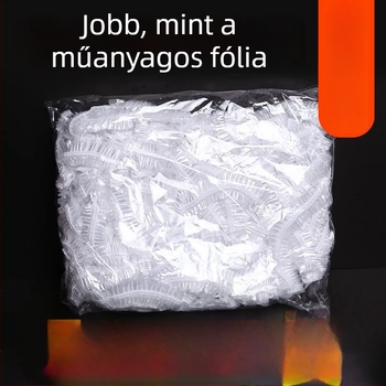 Egyszer használatos szagvédő fóliatakaró sapka - háztartási használatra, PE, -60°C–140°C, 12+ darab