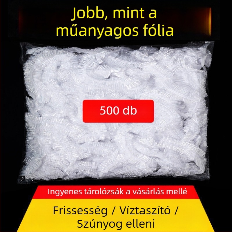 Egyszer használatos szagvédő fóliatakaró sapka - háztartási használatra, PE, -60°C–140°C, 12+ darab