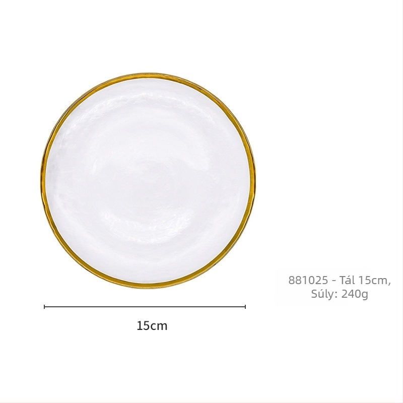 Kristályüveg étkészlet kézzel festett mázzal (mikrohullámú sütőben is használható; modern nyugati stílus; 36 darab)