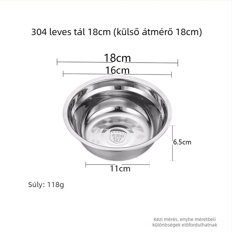 5 darabos kerek rozsdamentes acél étkészlet, modern minimalista stílus, egyszínű mintázat, mikrohullámú sütő nem alkalmas
