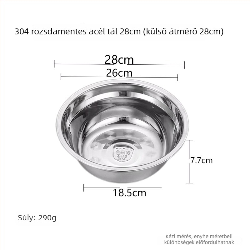 5 darabos kerek rozsdamentes acél étkészlet, modern minimalista stílus, egyszínű mintázat, mikrohullámú sütő nem alkalmas