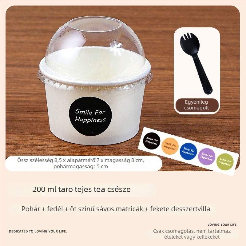 Ten Colors of Life bevonatos sütőcsészék joghurt/sajt számára, 101–200 ml, mikrohullámú sütőben használható