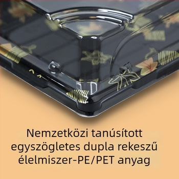 Sushi csomagoló doboz - Egyszer használatos, Átlátszó műanyag, Anti-fog, Lazac csomagolás, 200 db, Márka Rice Source, Anyag: Műanyag, Mikrohullámú sütő: Nem, Testreszabás: Igen