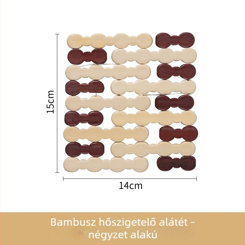 Bambuszból készült hőálló alátét tányérokhoz és tálakhoz