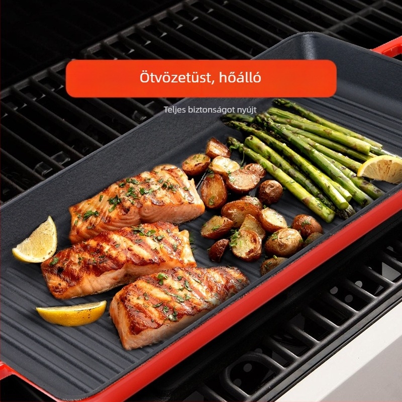 Öntöttvas serpenyő, tapadásmentes felülettel, 4 cm mélység, 3,5 kg tömeg, modell LS-1501