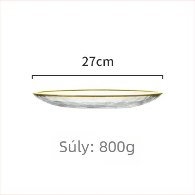 Üveg vacsora tányér szett, kör alakú, modern-minimalista stílus, logó testreszabás