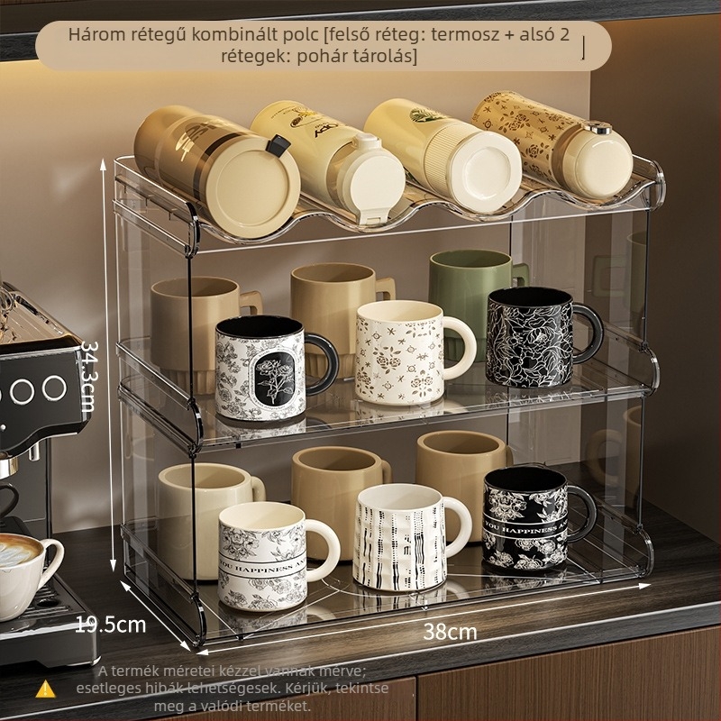 Asztali pohártartó, műanyag, modell Km-490, száraz funkció