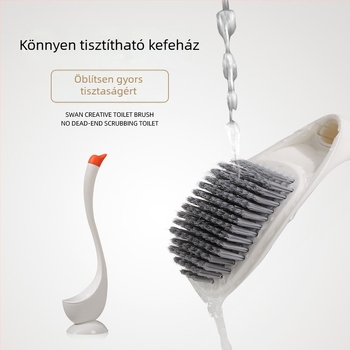 Hattyú alakú vécékefe készlet hosszú nyéllel, műanyag, 500 g, alapos tisztítás