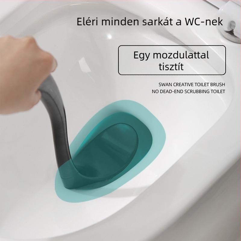 Hattyú alakú vécékefe készlet hosszú nyéllel, műanyag, 500 g, alapos tisztítás