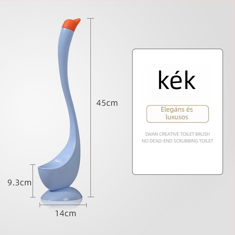 Hattyú alakú vécékefe készlet hosszú nyéllel, műanyag, 500 g, alapos tisztítás