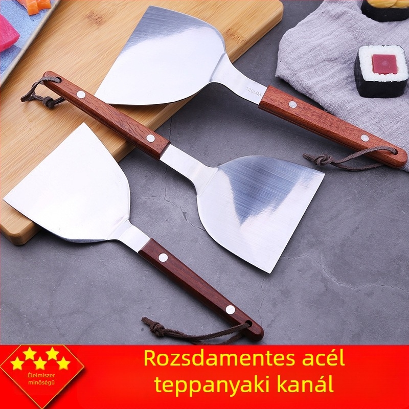 Teppanyaki sütőkanál – Orange Wild, 420 rozsdamentes acél, modern stílus