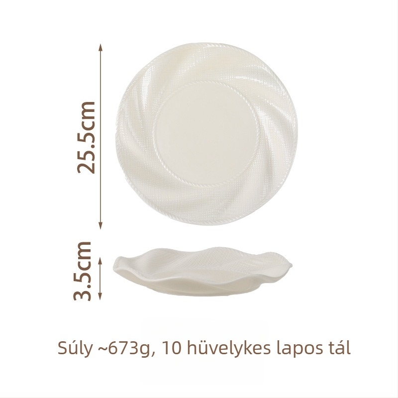 Kerámia étkészlet (tálak és tányérok) — modern minimalist stílus, egyszínű mázolt felület, mikrohullámú sütőben használható, testreszabás elérhető