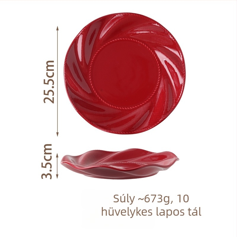 Kerámia étkészlet (tálak és tányérok) — modern minimalist stílus, egyszínű mázolt felület, mikrohullámú sütőben használható, testreszabás elérhető