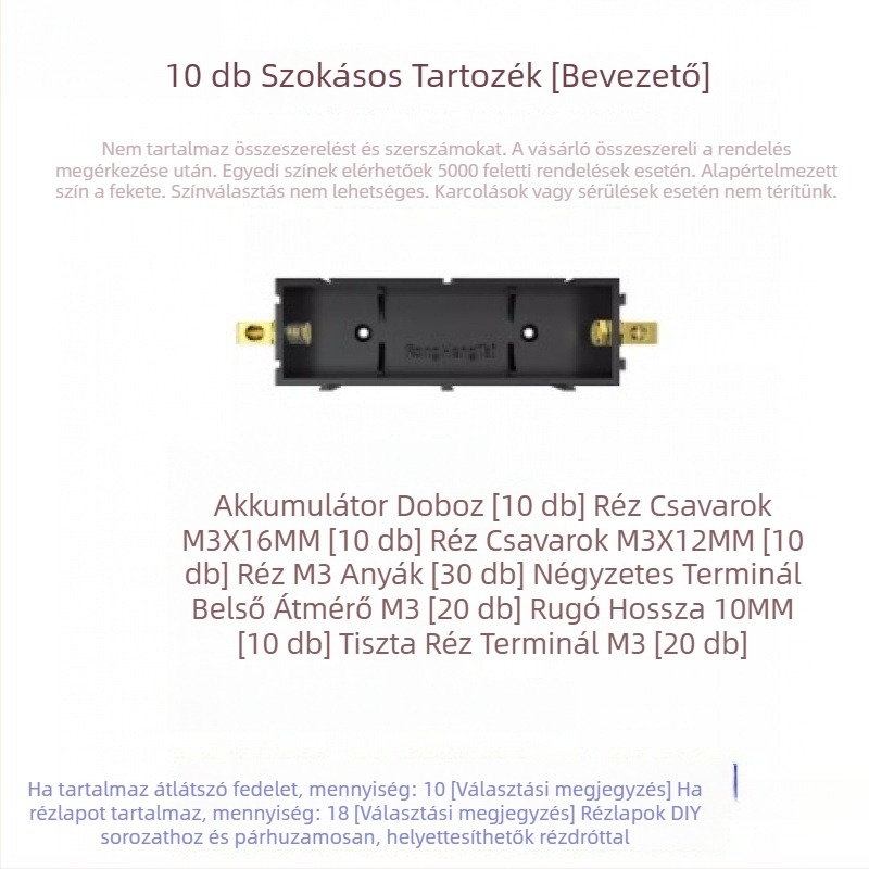 DIY moduláris akkumulátor doboz 21700/18650-hez réz oszlopos támogatásokkal, hegesztés nélkül
