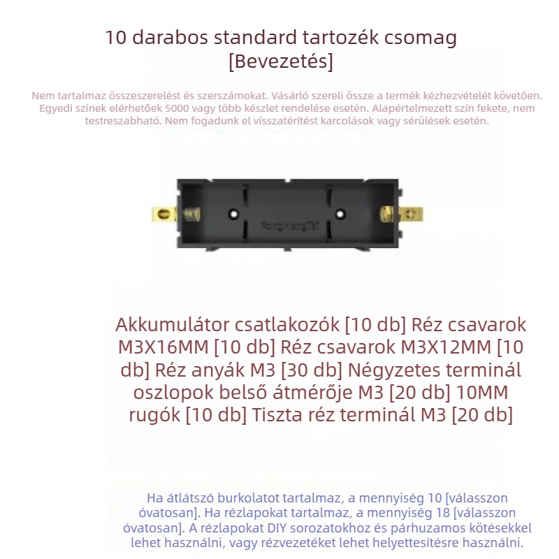 DIY moduláris akkumulátor doboz 21700/18650-hez réz oszlopos támogatásokkal, hegesztés nélkül