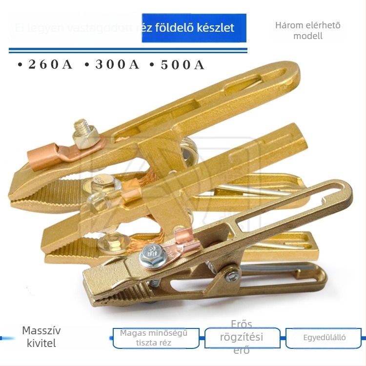 Hegesztéshez földelő csipesz, teljes rézből készült, 300–500 A, Xinye