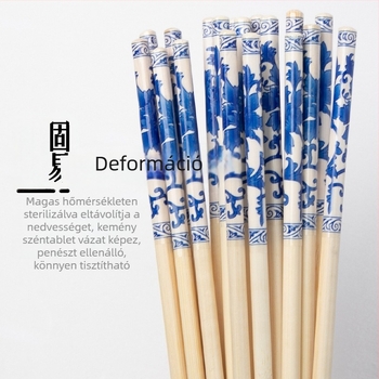 Egyszer használatos bambusz evőpálcikák, karbonizált, egyenként csomagolt, 50 pár csomagban, logónyomtatás elérhető