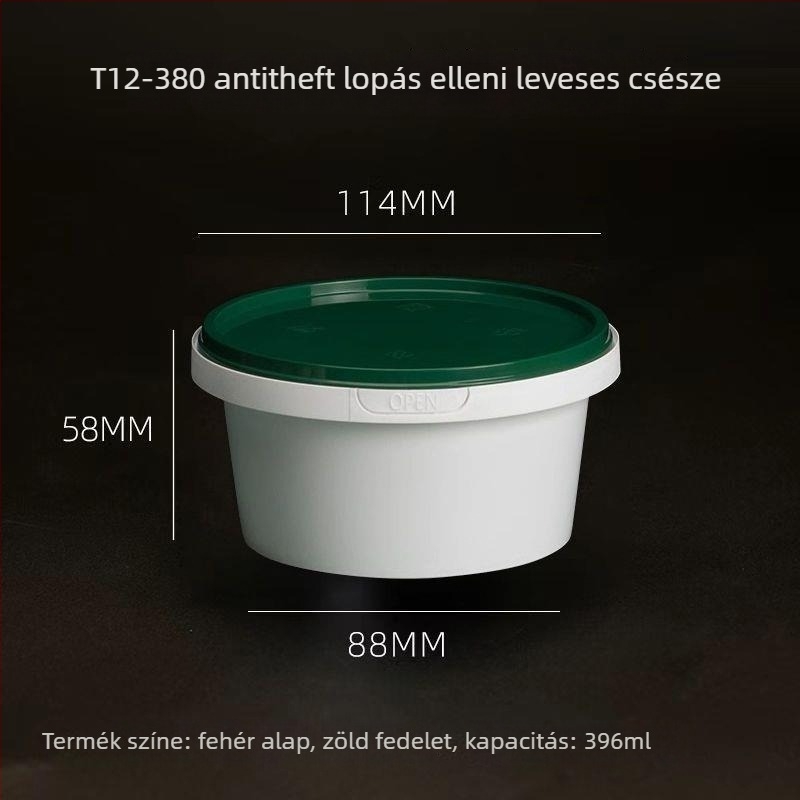 Lopás elleni leveses doboz fedővel, egyszer használható, zárható, desszertekhez cukros vízzel