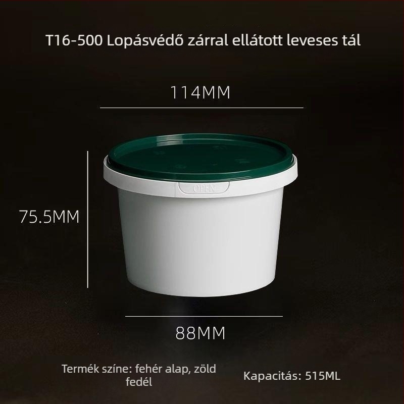 Lopás elleni leveses doboz fedővel, egyszer használható, zárható, desszertekhez cukros vízzel