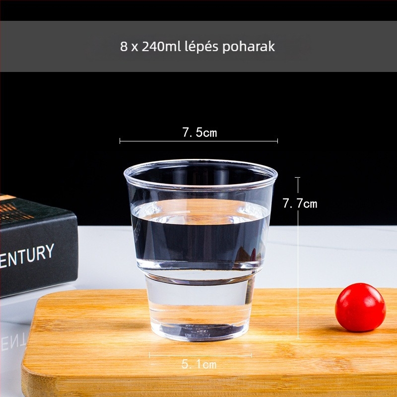 Falra szerelhető pohártartó, műanyagból, fúrás nélkül, porvédett, kapacitás 500