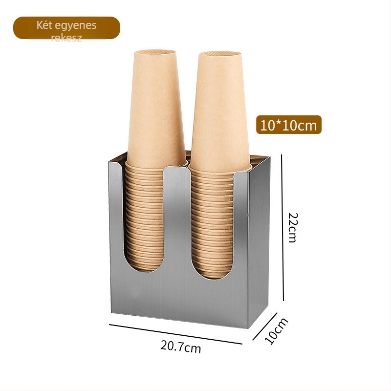 Rozsdamentes acél pohártartó állvány — vastagított kivitel, modern minimalist stílus, súly 3 kg