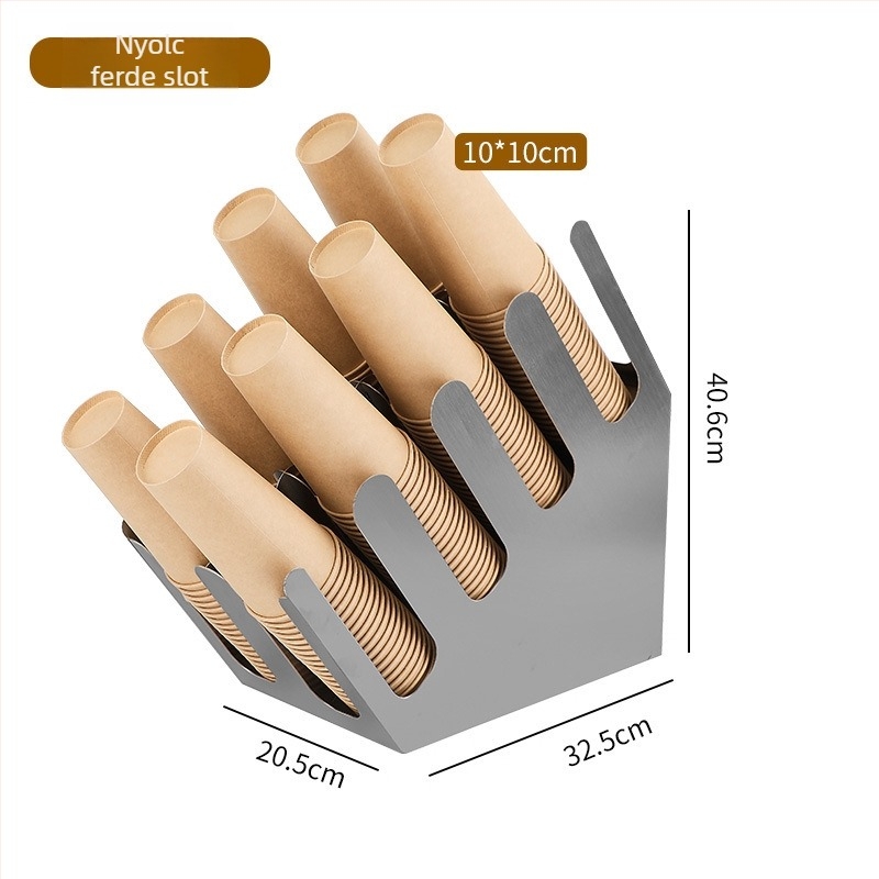 Rozsdamentes acél pohártartó állvány — vastagított kivitel, modern minimalist stílus, súly 3 kg